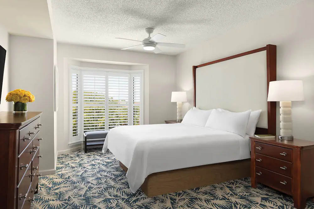 Master Bedroom of the 2 Bedroom Villa at the Marriott's Heritage Club Resort in Sea Pines Hilton Head 1000