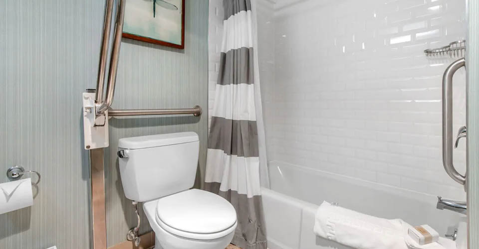 ADA accessible bathroom in a Studio Suite at the Omni Hilton Head Oceanfront Resort 960