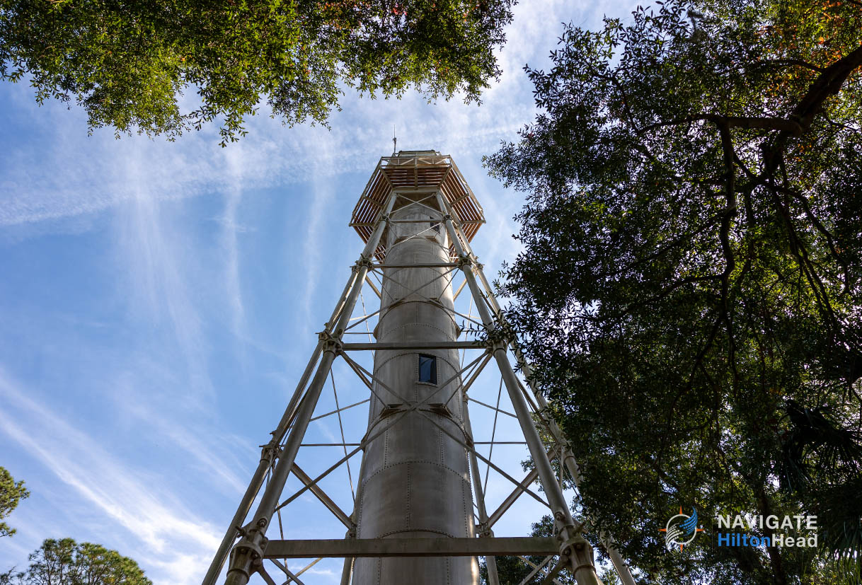 Angle View looking up at the Hilton Head Rear Range Lighthouse in Leamington 1200