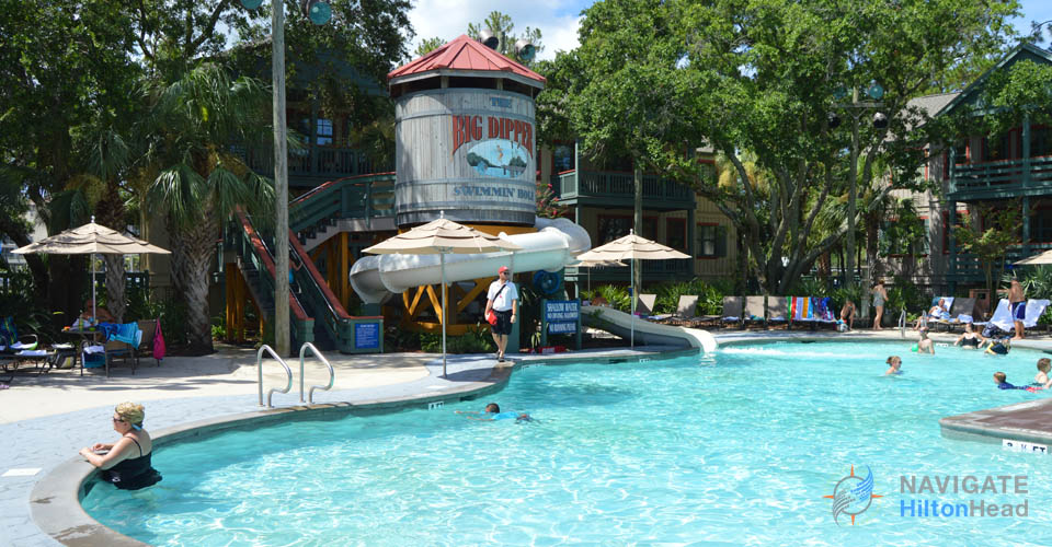 Big Dipper water slide at the family pool Disney Hilton Head Resort 960