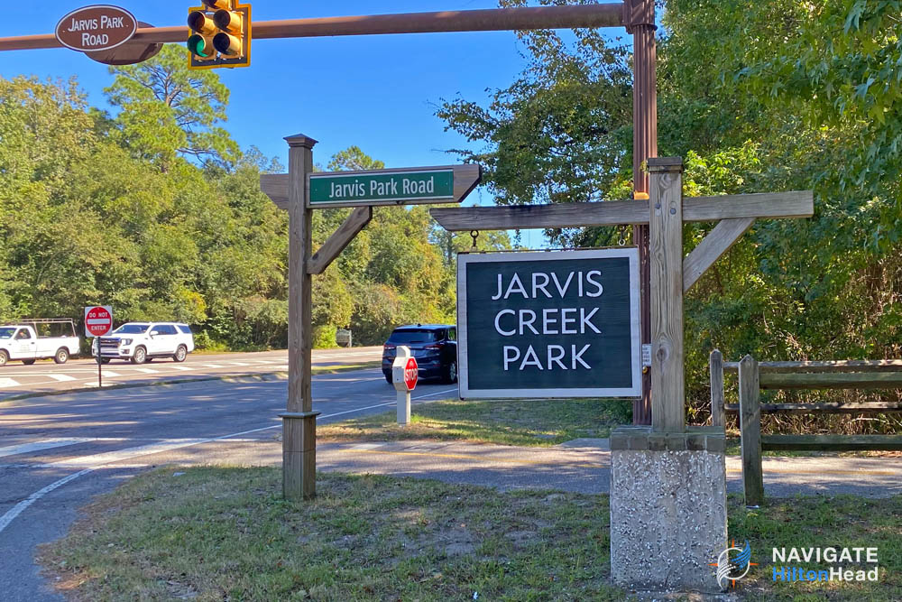 Entrance Sign to Jarvis Creek Park on Hilton Head Island 1000