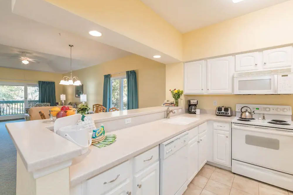 Kitchen in the Three Bedroom Villa East at Coral Sands Resort by Palmera in Hilton Head 1000