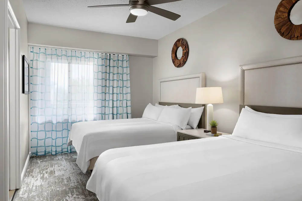 Second Bedroom with 2 queen beds in the two-bedroom villa at the Marriott Grande Ocean Resort in Hilton Head Island 1000