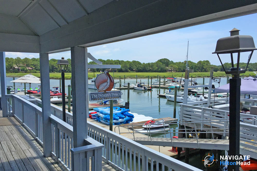 Ramp leading down to the Pelican's Porch watercraft rentals a the South Beach Marina Hilton Head Island 1000