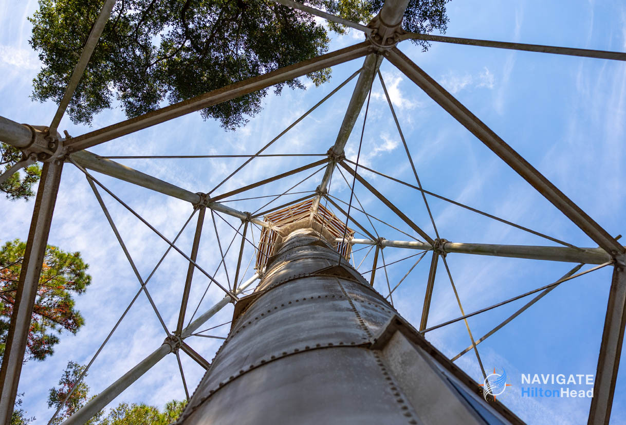 Vertical view while looking up at the Hilton Head Rear Range Lighthouse in Leaminton 1200