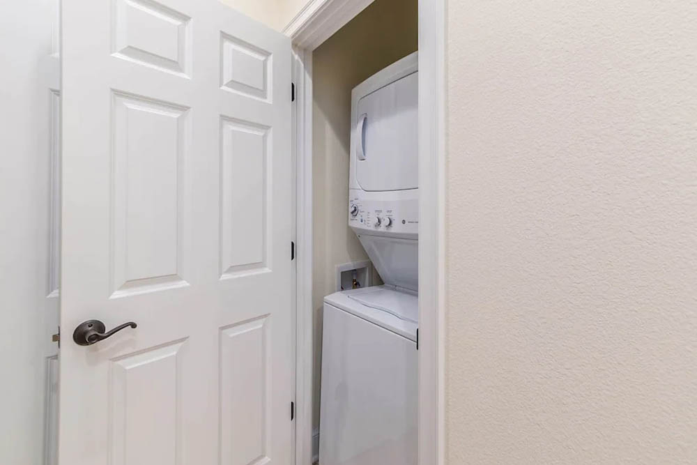 Washer and Dryer in the Three Bedroom Villa North at Coral Sands Resort by Palmera in Hilton Head 1000
